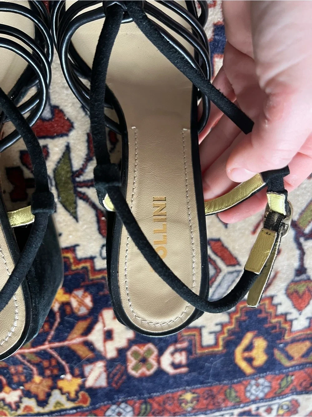 Pollini Strappy Block Heels, size 40